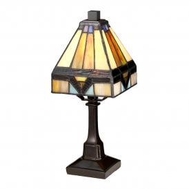 HOLMES mini Tiffany glass table lamp