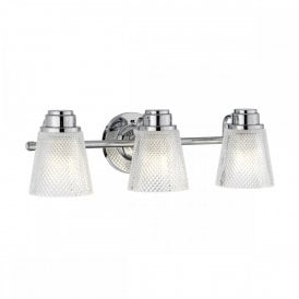 HUDSON 3 Light Bathroom Wall Light | Polished Chrome