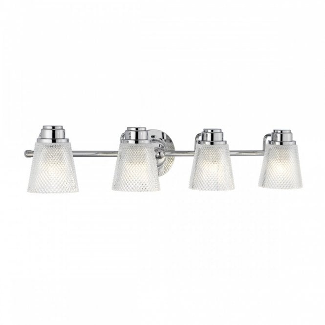 HUDSON 4 Light Bathroom Wall Light | Polished Chrome