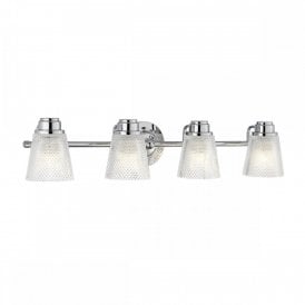 HUDSON 4 Light Bathroom Wall Light | Polished Chrome