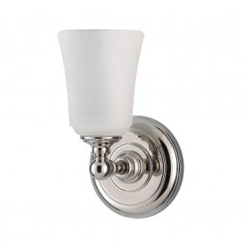 HUGUENOT LAKE traditional chrome bathroom wall light, IP44