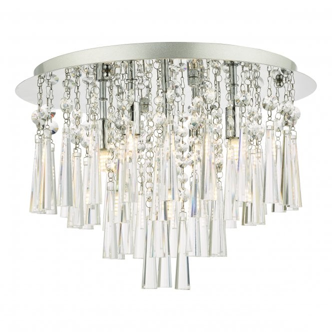 Iclyn Flush Polished Chrome and Crystal
