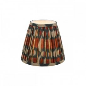 red and green cotton patterned drum lampshade