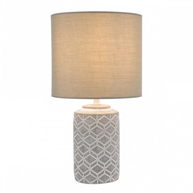 Ilona Grey Ceramic Table Lamp with Shade