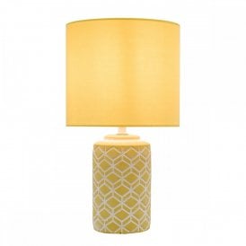 yellow ceramic table lamp