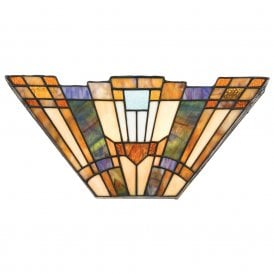 INGLENOOK Tiffany style Arts and Crafts wall washer wall light