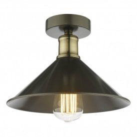 JALEN Flush Graphite Grey Antique Brass
