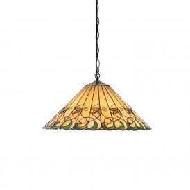 JAMELIA Tiffany ceiling pendant in Art Noveau styling (large)