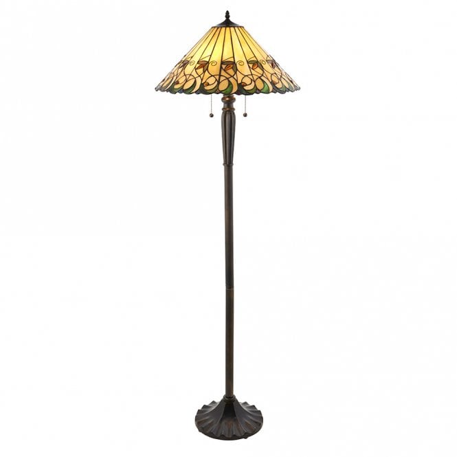 JAMELIA Tiffany glass standard lamp in Art Nouveau style
