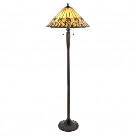 JAMELIA Tiffany glass standard lamp in Art Nouveau style