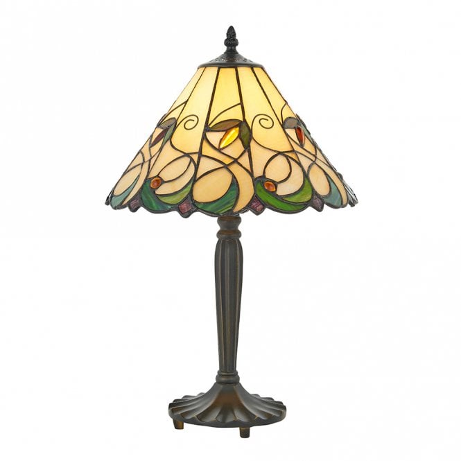 JAMELIA Tiffany glass table lamp in Art Nouveau style (medium)