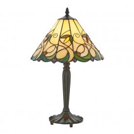 JAMELIA Tiffany glass table lamp in Art Nouveau style (small)