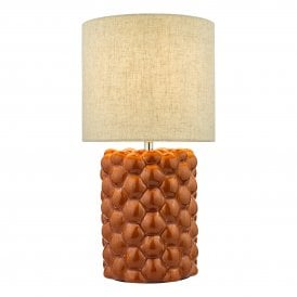 orange bobble retro inspired table lamp 