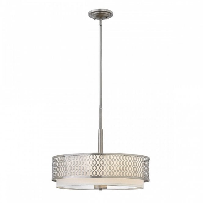 JULES 3 Light Geometric Ceiling Pendant Light | Brushed Nickel