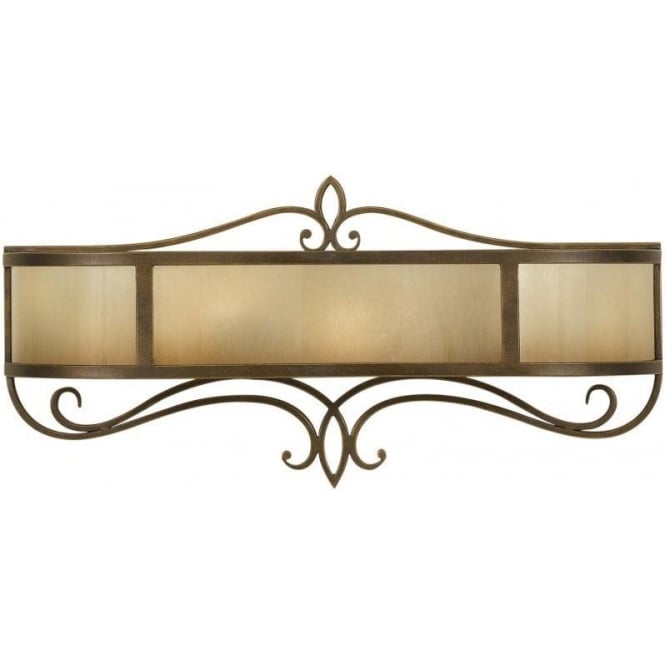 JUSTINE dark bronze wall light with gold accents