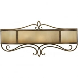 JUSTINE dark bronze wall light with gold accents