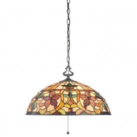 KAMI Art Nouveau style Tiffany glass hanging ceiling pendant light