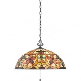 KAMI Art Nouveau style Tiffany glass hanging ceiling pendant light