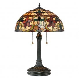 KAMI Art Nouveau Tiffany stained glass table lamp