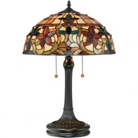 KAMI Art Nouveau Tiffany stained glass table lamp