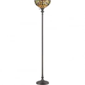 KAMI Tiffany standard lamp with Art Nouveau uplighter shade