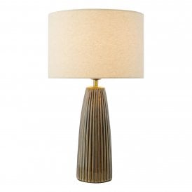 Table lamp brown with shade
