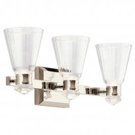 LED 3arm nickel bathroom  wall light 
