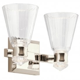 Integrated LED Polished chrome wall light 