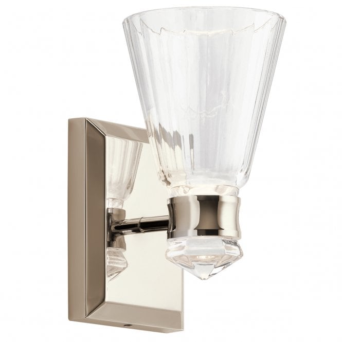 KAYVA LED Polished Nickel IP44 Rated wall Light
