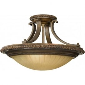 KELHAM HALL traditional semi flush uplighter for low ceilings
