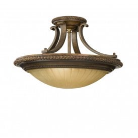 KELHAM HALL traditional semi flush uplighter for low ceilings