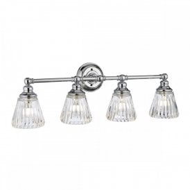 KEYNES 4 Light Bathroom Wall Light | Polished Chrome