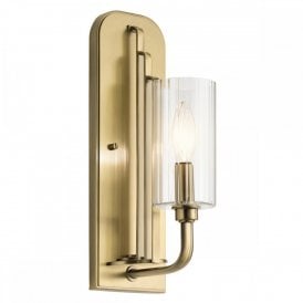 KIMROSE Brushed Brass and Glass Wall Light