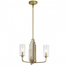 KIMROSE Brushed Brass Chandelier with removable shades