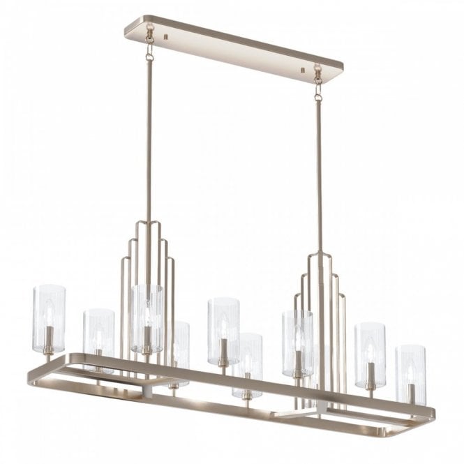 KIMROSE Polished Nickel and Glass Pendant