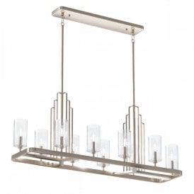 KIMROSE Polished Nickel and Glass Pendant