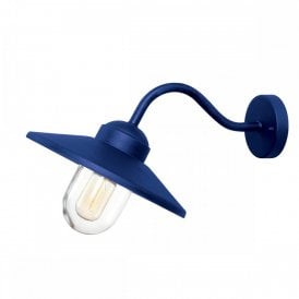 blue scandi swan neck wall lamp