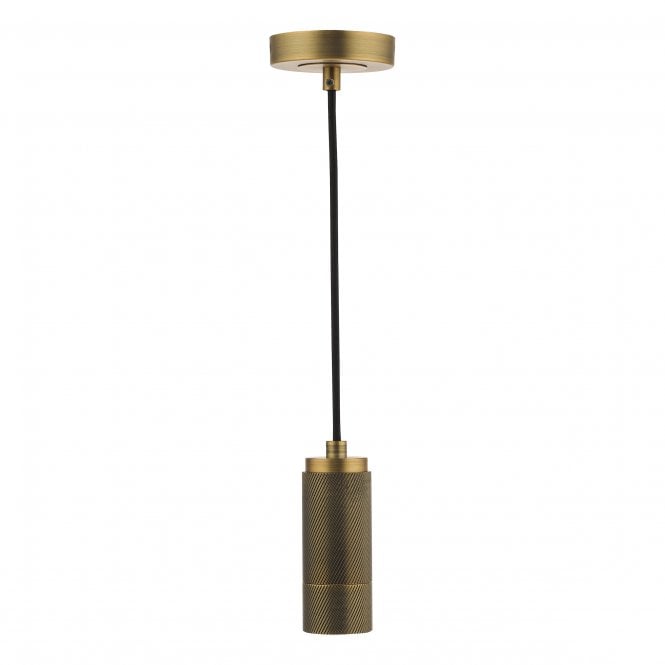 Knurled Brass Single Suspension Black and aged Brass