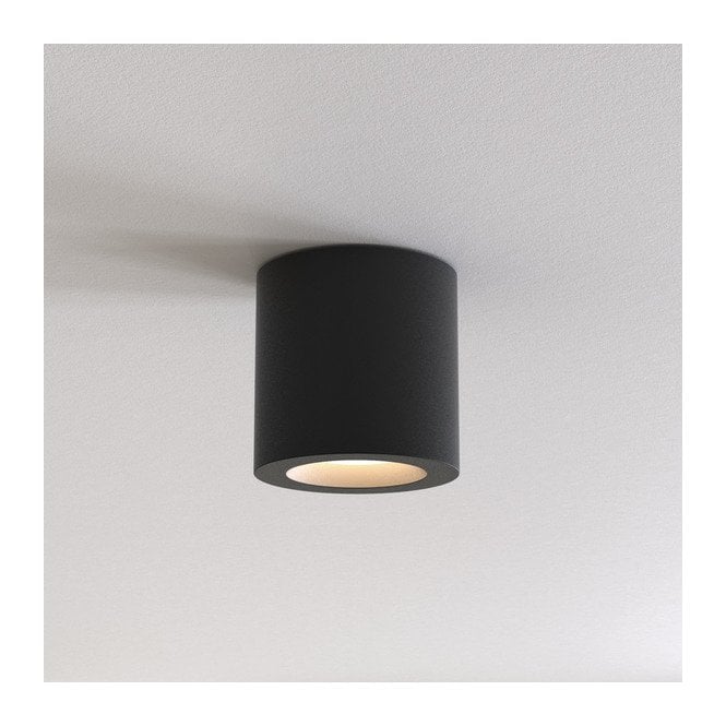 KOS surface mounted LED spotlight or downlight - round black fitting