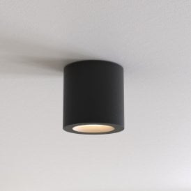 KOS surface mounted LED spotlight or downlight - round black fitting