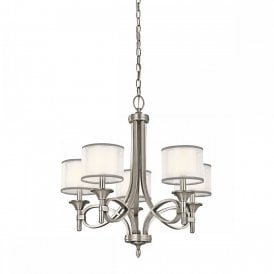 LACEY 5 light traditional antique pewter chandelier