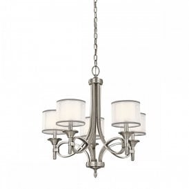 LACEY 5 light traditional antique pewter chandelier