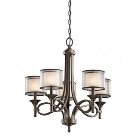 LACEY 5 light traditional bronze chandelier