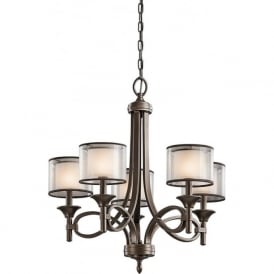 LACEY 5 light traditional bronze chandelier
