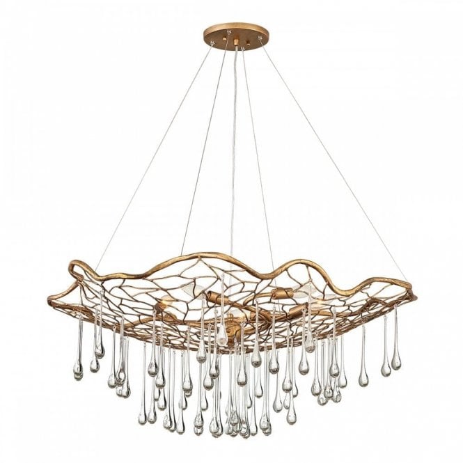 LAGUNA 6 Light Pendant Light | Burnished Gold | E14