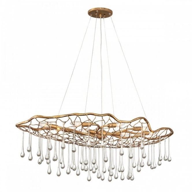 LAGUNA 8 Light Pendant Light | Burnished Gold | E14