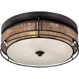 LAGUNA flush mounted ceiling light with mosaic detail - large
