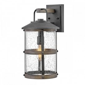 LAKEHOUSE Medium Wall Lantern in Aged Zinc