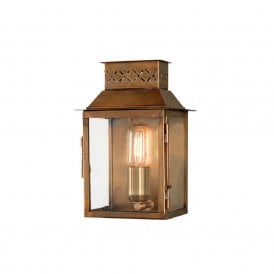 LAMBETH PALACE tradtional solid antique brass outdoor wall lantern