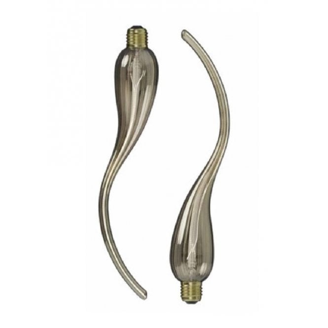 LAMDA set of 2 decorative chilli pepper LED filament light bulbs - gold glass